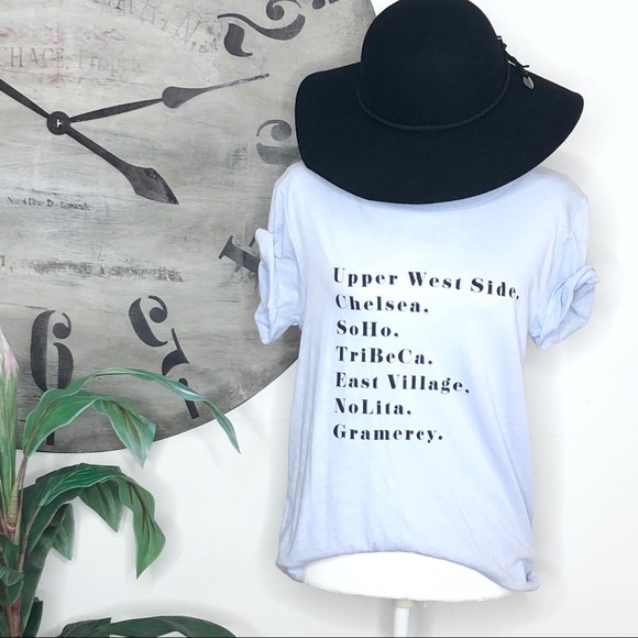 J Crew New York neighborhood t shirt.Blue. M. NWT - Picture 5 of 8